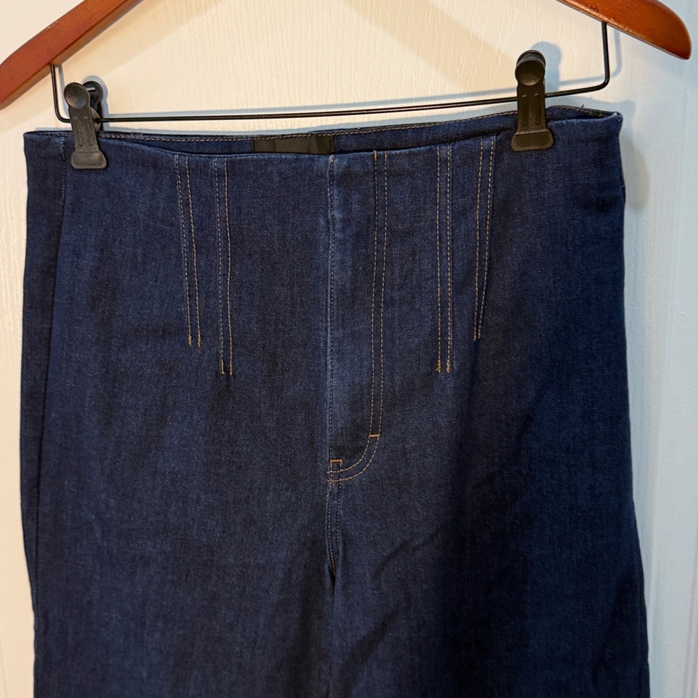 White House Black Market Navy Denim Jeans Extra High Rise Sculpt Size 10 32”InS - Picture 2 of 7